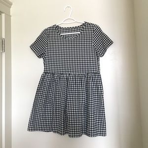 Peplum checkered top